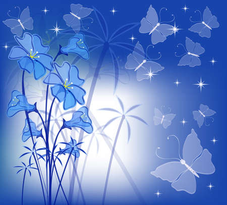 	Colorful butterfly, abstract backgroundのイラスト素材