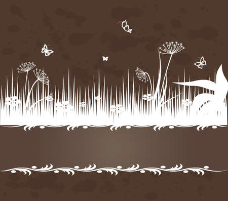 Vintage background with grassのイラスト素材