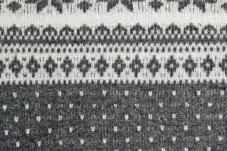 texture of the Norwegian sweater hand-knitted.の写真素材