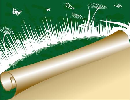 Abstracts background with a silhouette of grass and the bent angleのイラスト素材