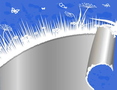 Abstracts background with a silhouette of grass and the bent angleのイラスト素材