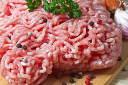raw minced meat ready for cooking 
