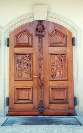 Front door to the Catholic Church