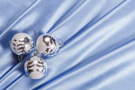 Delicate silk background for Christmasの写真素材