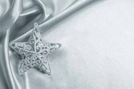 Delicate silk background for Christmasの写真素材