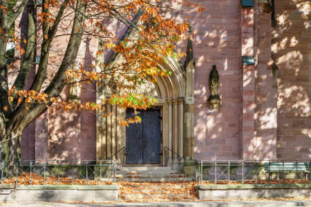 Entrance to Catholic churchの写真素材