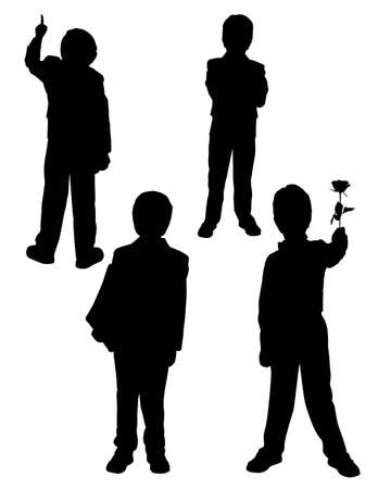 Silhouette of a man in a tuxedoのイラスト素材