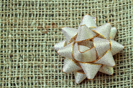 Holiday background of sacking with snowflake