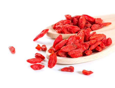 Goji berries on white background 