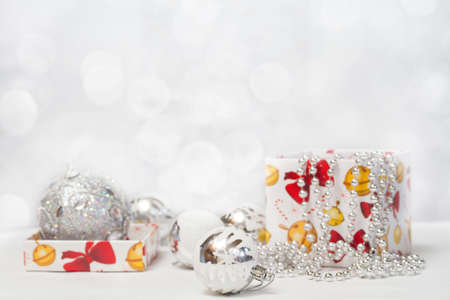 Christmas background with Christmas decorations.の写真素材