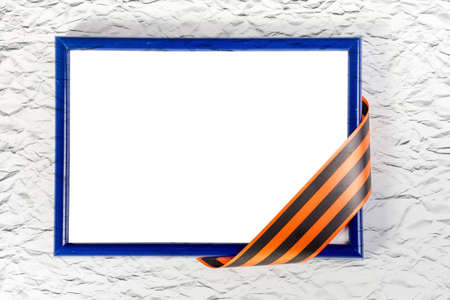 Photo frame with  St. George's ribbonの写真素材