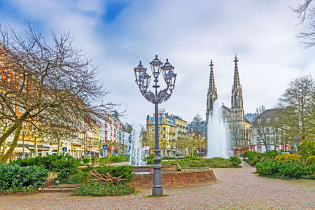 BADEN-BADEN, GERMANY - MARCH 19: Historic center of Baden-Baden. Baden-Baden is the most visited...