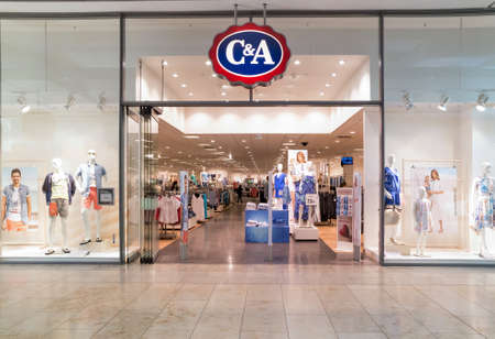 BADEN-BADEN, GERMANY  - MAY 4: interior of C&A fashion clothes store in the in  shopping center of...