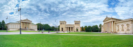 Panoramic image of the Konigsplatz in Munich. Germany. Europeのeditorial素材