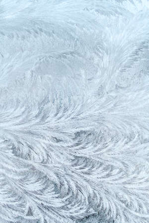 Frosty patterns on the window.
