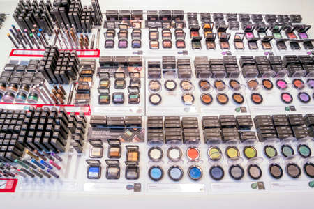 ROPPENHEIM, ALSACE, FRANCE - February 17, 2017: Cosmetics shop with great variety of products of brand Kiko Milano in the Outlet Village Roppenheimのeditorial素材