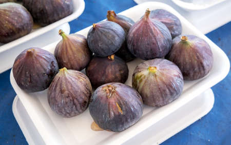 Food background with ripe figs