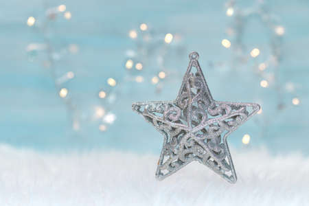 Holiday background with christmas star.の写真素材