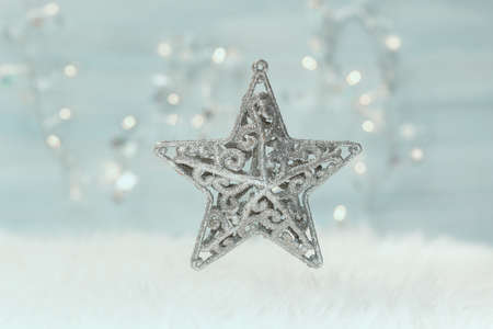 Holiday background with christmas star.の写真素材