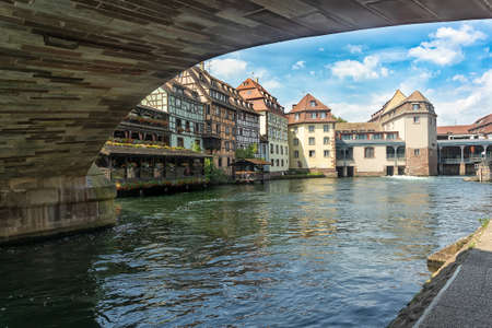 View at the Petit France quarter in Strasbourg.の写真素材