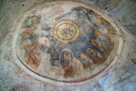 Saint Nicholas (Santa Claus) Church in Demre â€“August 29, 2017.  Internal view of the church.