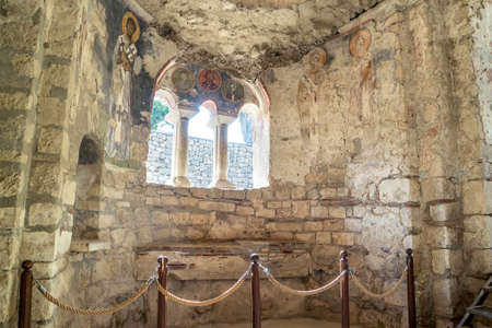 Saint Nicholas (Santa Claus) Church in Demre â€“August 29, 2017.  Internal view of the church.