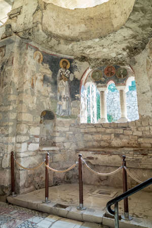 Saint Nicholas (Santa Claus) Church in Demre âAugust 29, 2017.  Internal view of the church.のeditorial素材