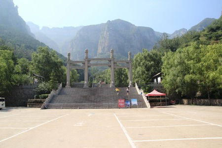 Handan wuzhi mountain entrance landscape viewの写真素材