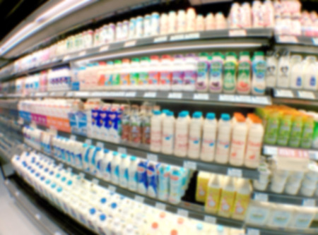 Supermarket store blur backgroundの写真素材
