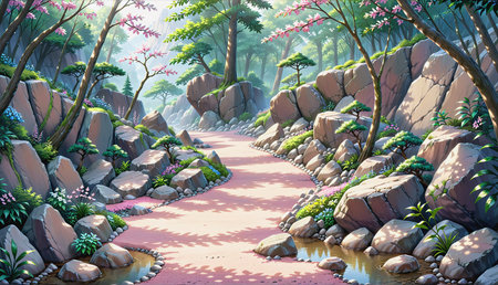 ``Mountainside walking path''の素材