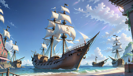 "Voyage on a Sailing Ship"の素材