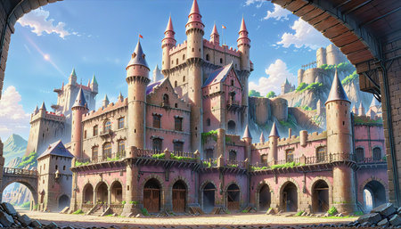 "Medieval castle under repair"の素材