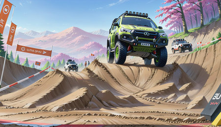 "Run through the wilderness! Off-road race"の素材