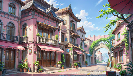 "Chinese-style ancient town"の素材
