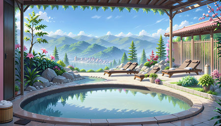"Resort hotel with separate pool"の素材