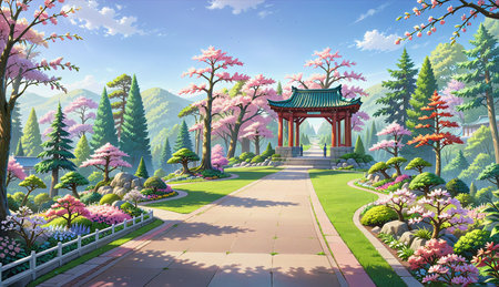 "Temple walking path"の素材