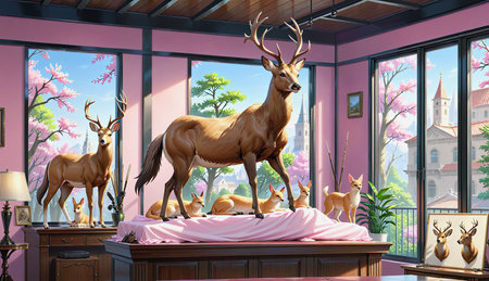 "Deer and Fox Museum"の素材