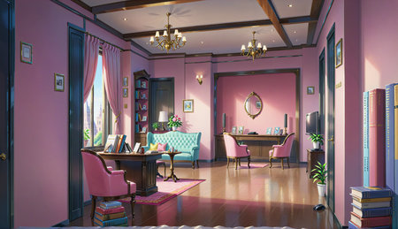 "Elegant Western-style living space"の素材