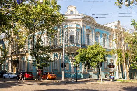 Big house in Odessa in the summer. Ukraine.のeditorial素材