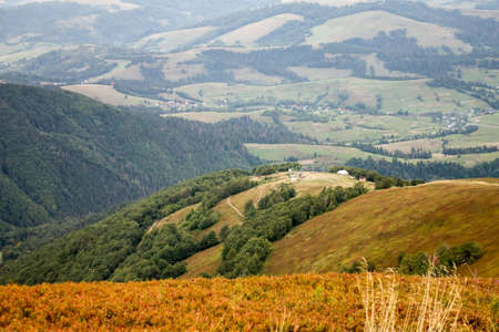 Mountain View. Early autumn. Ukraine.の写真素材