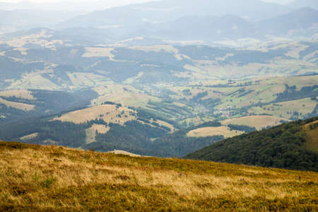 Mountain View. Early autumn. Ukraine.の写真素材