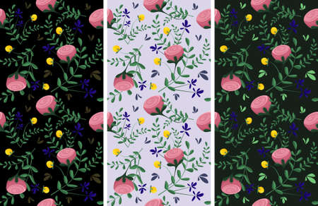 Floral vector seamless pattern.