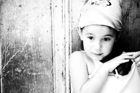 girl with catの写真素材