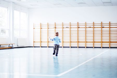 little boy in kindergartenの写真素材