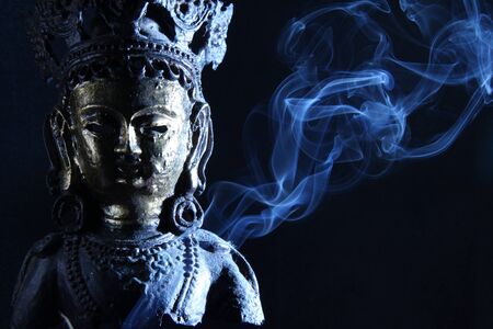 smoking buddhaの写真素材