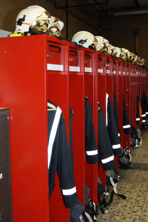 a wardrobe for the dutch firemenの写真素材