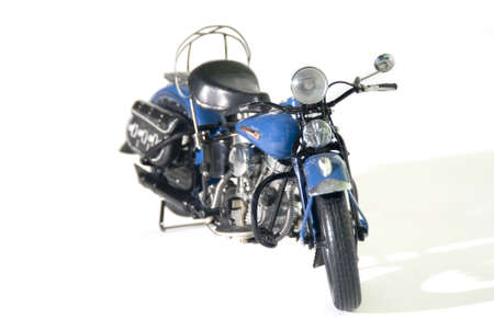 a beautiful blue motor cycle.の写真素材