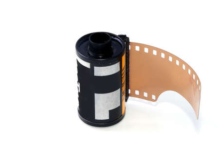 35mm unused, isolated filmrolの写真素材