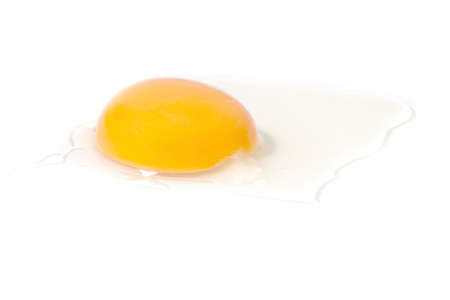 an omelet, isolated on whiteの写真素材