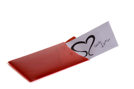 an envelop with a love letterの写真素材
